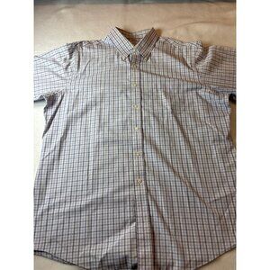 Brooks Brothers Regent Mens Dress Shirt 17.5-36 Non-Iron Supima Cotton Blue/Whit